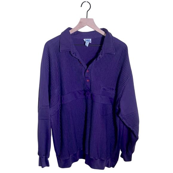 VNTG BOULEVARD CLUB oversized 80s ribbed sweater 4X - Picture 1 of 5